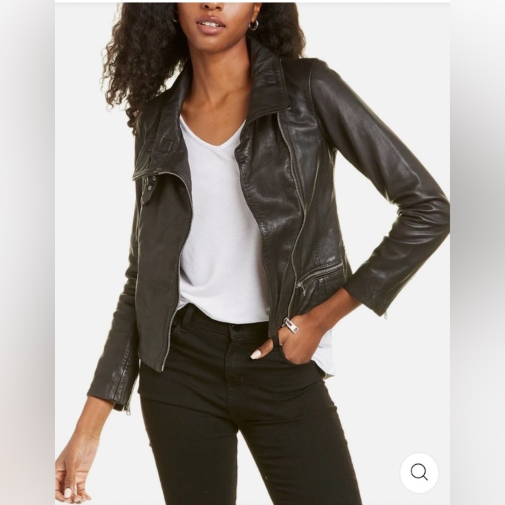 All Saints Black Leather Jacket